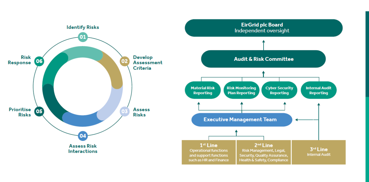 The process for risk management in graphic form